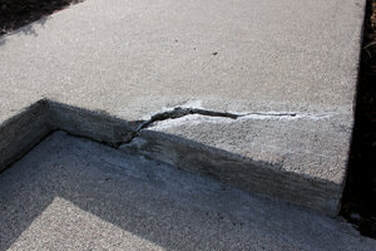 Concrete crack in need of repair